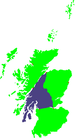 Umrisskarte von Schottland